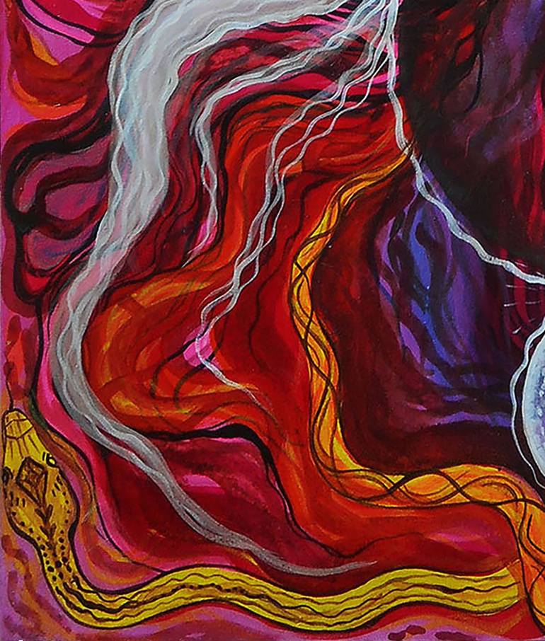 Original Abstract Expressionism Women Painting by Mihaela-Marija LukačEvić