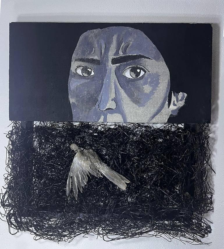 Original Expressionism Women Mixed Media by Luis Aquino