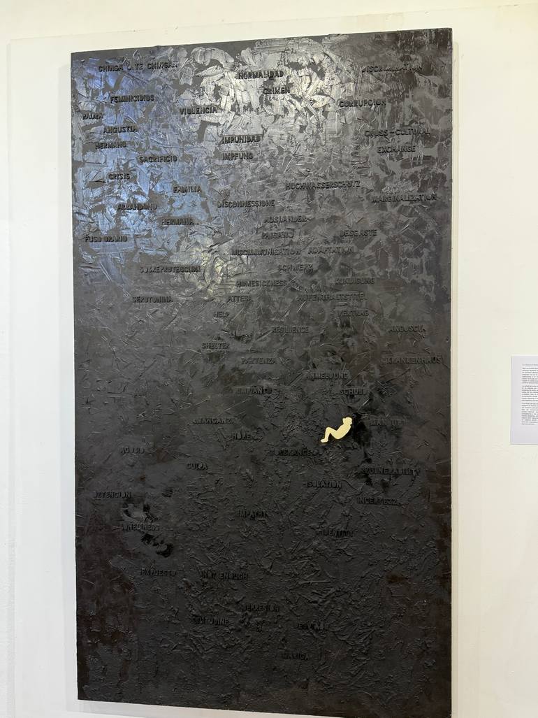 Original Abstract Expressionism People Mixed Media by Luis Aquino