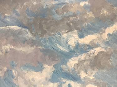 Cloud study Cloudscape Oil painting of the Suffolk Sky thumb