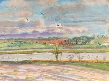 Original Impressionism Landscape Drawings by Stevie Coates