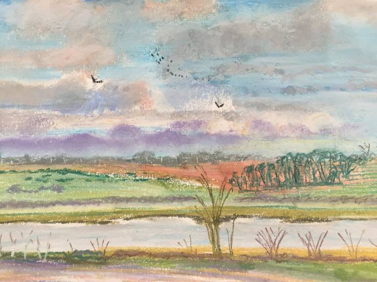 Original Impressionism Landscape Drawing by Stevie Coates