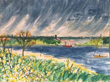 April showers over Woodbridge Suffolk On The River Deben thumb