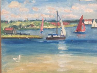 Original Impressionism Boat Paintings by Stevie Coates