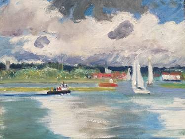 Original Impressionism Boat Paintings by Stevie Coates