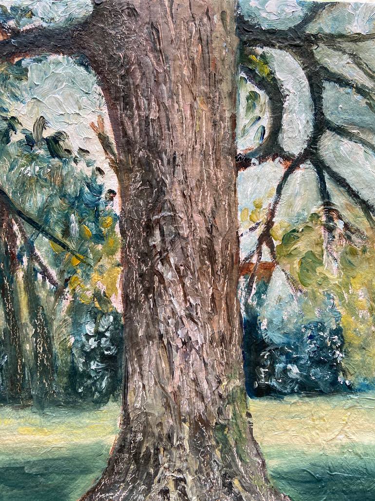 Original Landscape Painting by Stevie Coates | Impressionism Art on Paper | The Study of a Tree after John Constable