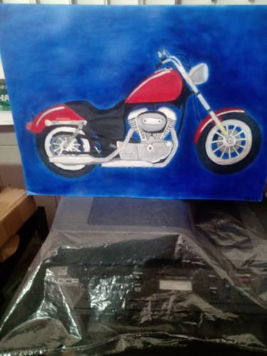 Original Motorcycle Paintings by Kenidy Santos Oliveira