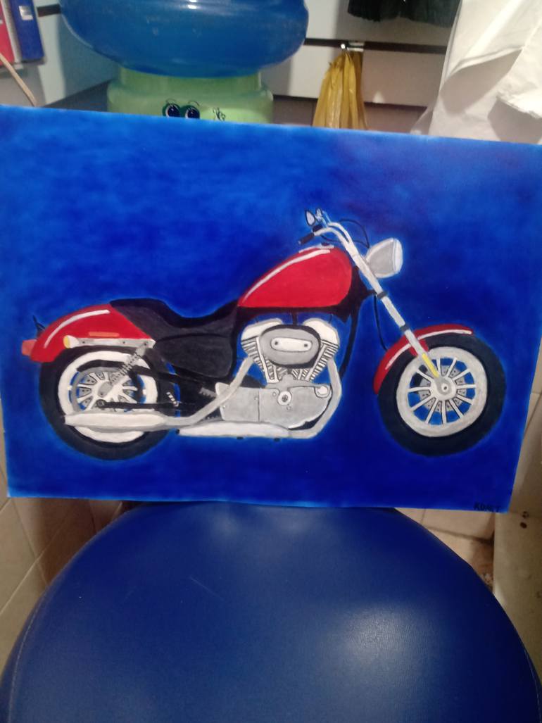 Original Figurative Transportation Painting by Kenidy Santos Oliveira