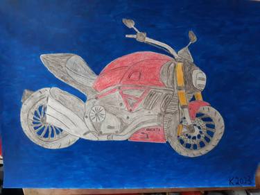 Original Motorcycle Drawings by Kenidy Santos Oliveira