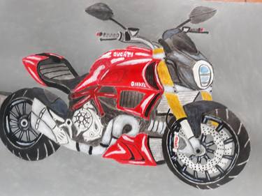 Original Motorbike Paintings by Kenidy Santos Oliveira
