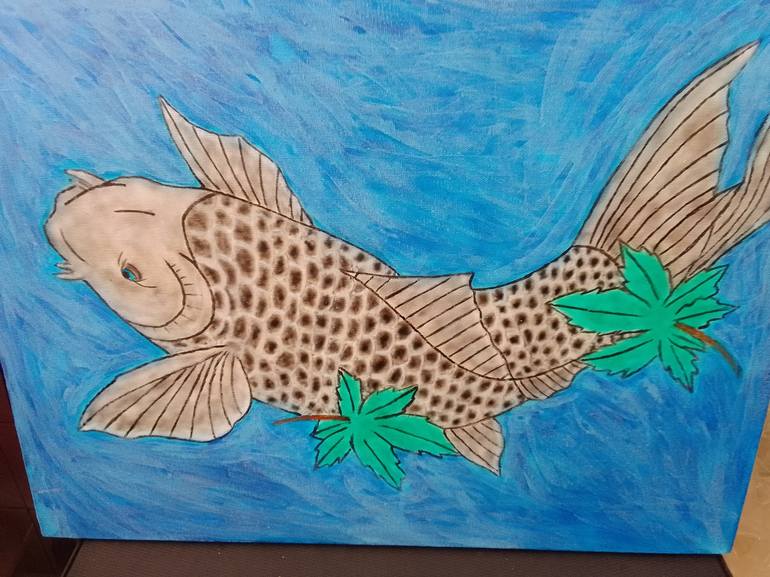 Original Fish Painting by Kenidy Santos Oliveira