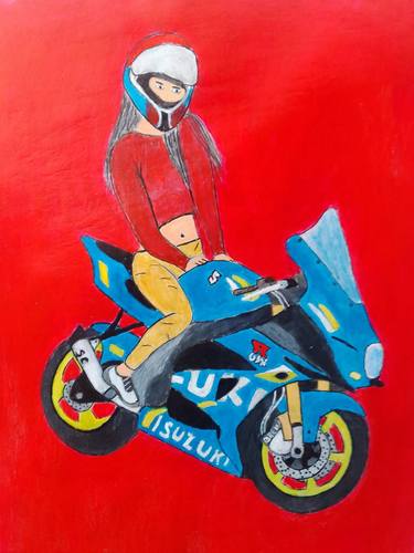 Print of Modern Motorcycle Paintings by Kenidy Santos Oliveira