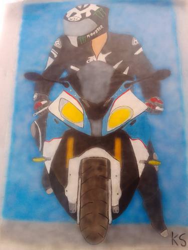 Print of Motorcycle Paintings by Kenidy Santos Oliveira