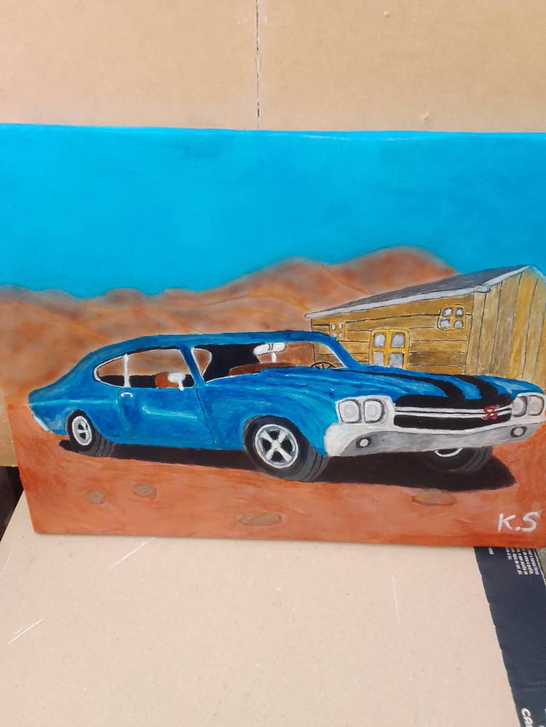Original Car Painting by Kenidy Santos Oliveira