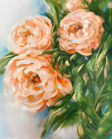 Original Impressionism Floral Paintings by TATIANA KARAPETIAN
