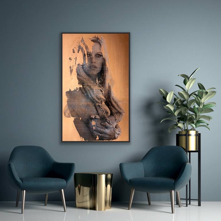 Original Photorealism Pop Culture/Celebrity Mixed Media by Michael Dewhirst
