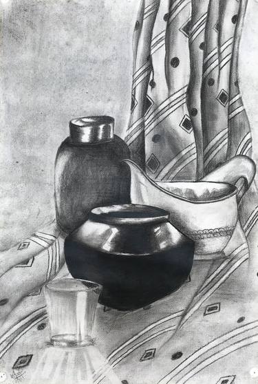 Print of Fine Art Still Life Drawings by warda kamal