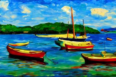 Print of Abstract Expressionism Boat Paintings by Tumaku baelah