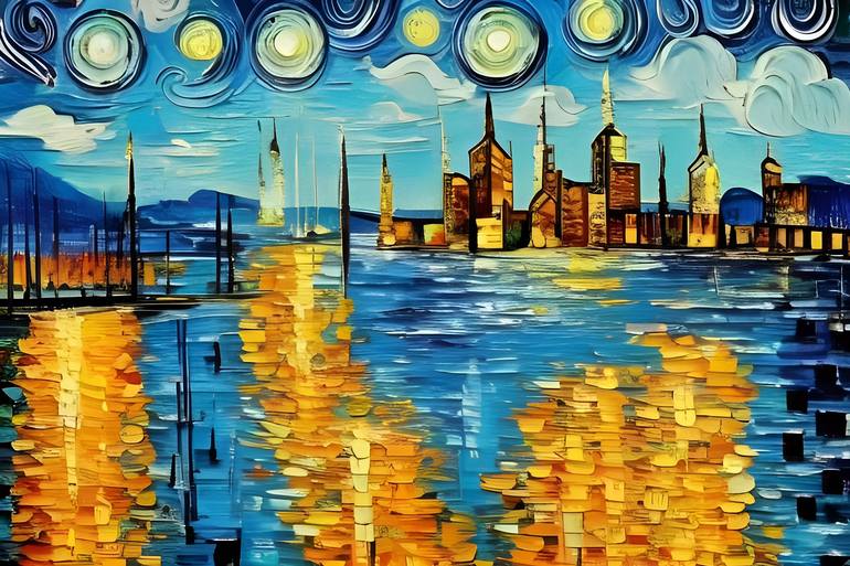 beautiful city on the water - Print