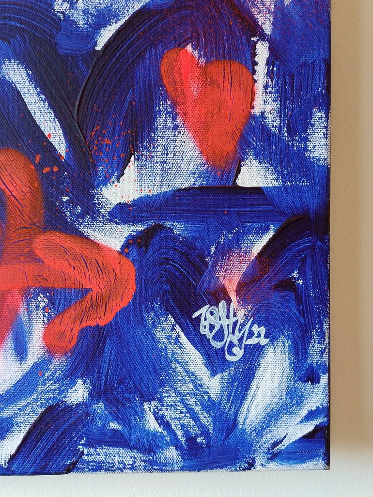 Original Abstract Expressionism Love Painting by TOSHY 