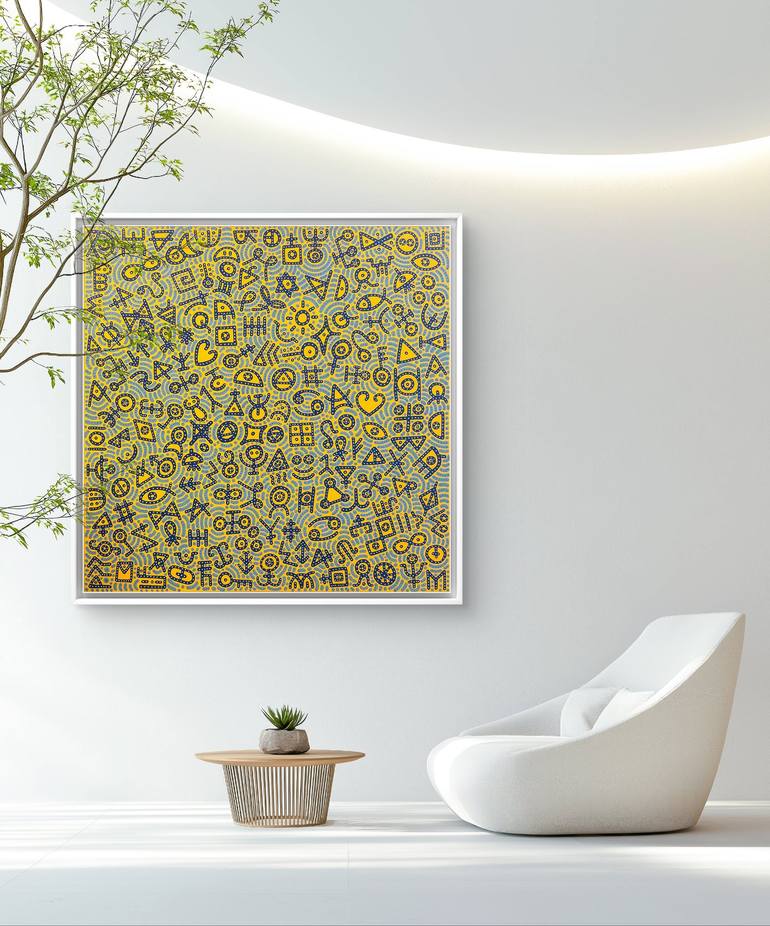 Original Algorithmic Abstract Painting by João Almeida
