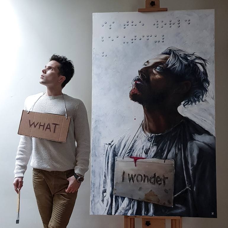 Original Contemporary Men Painting by Eugen Fomenko