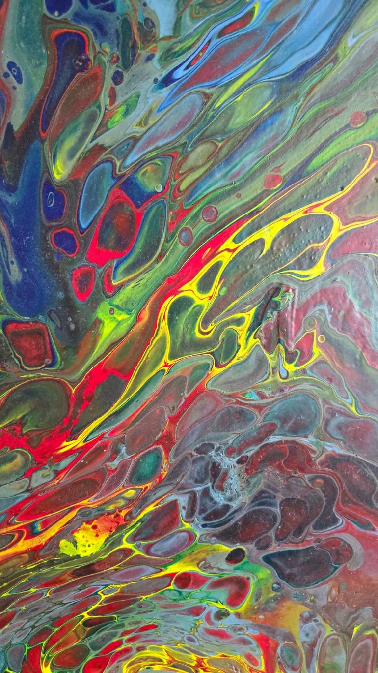 Original Abstract Expressionism Abstract Painting by Yohahn Diko