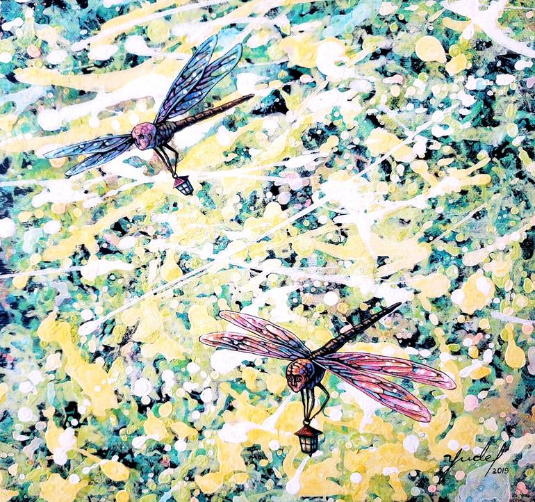 Original Transportation Painting by Yudel García