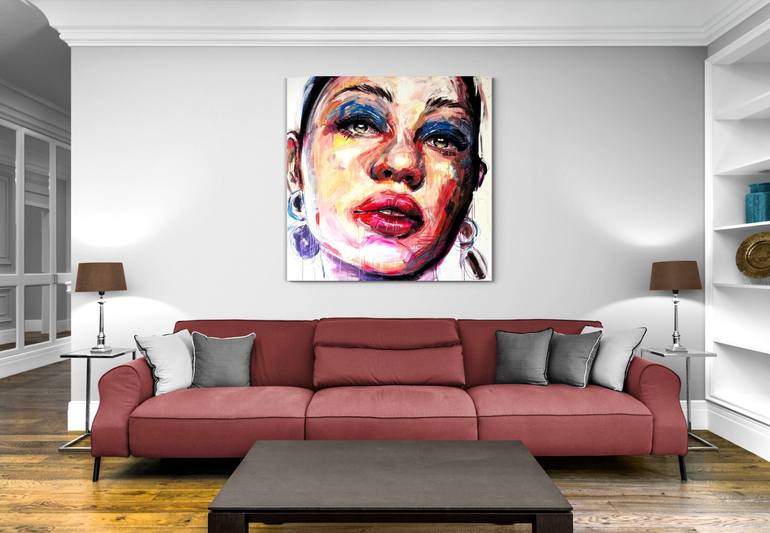 Original Contemporary Portrait Painting by Paola Geranio