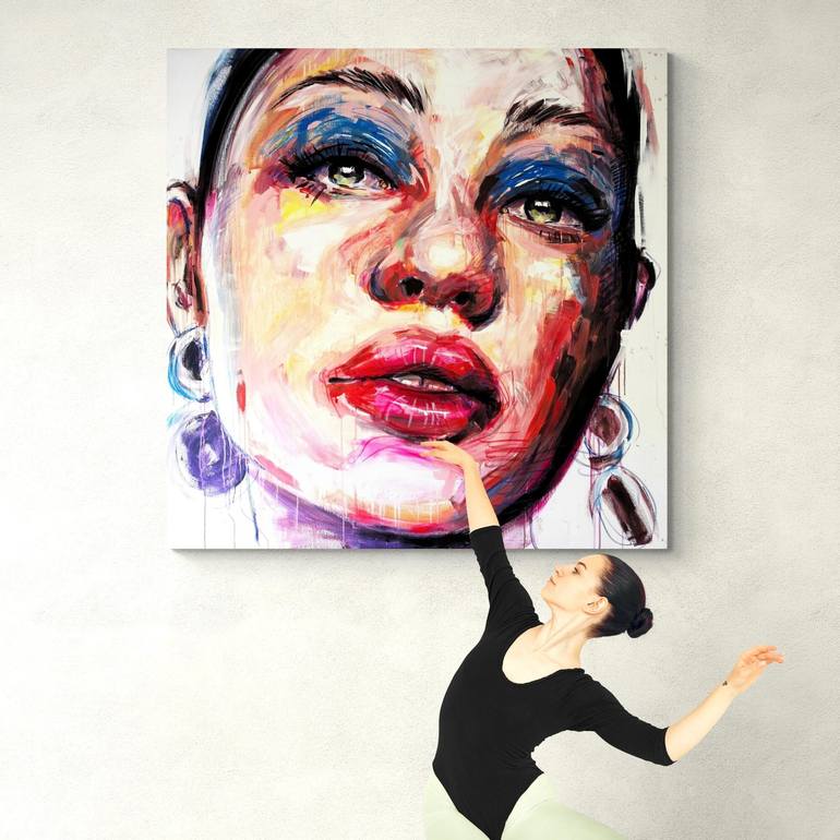 Original Portrait Painting by Paola Geranio