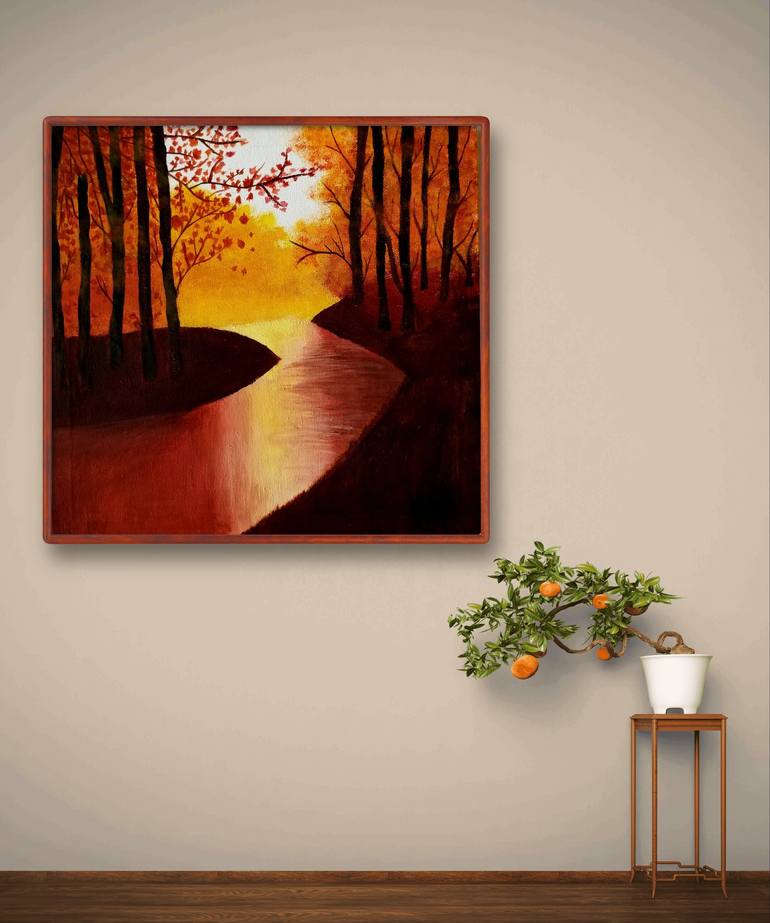 Original Conceptual Landscape Painting by Aamna Alee