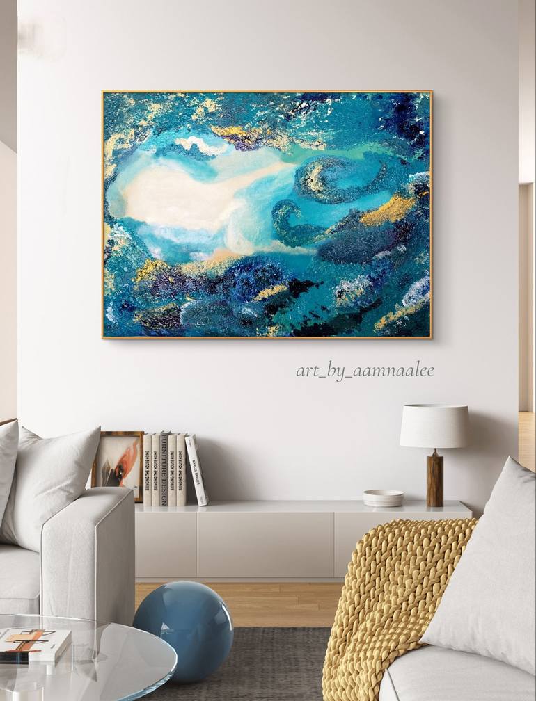 Original Classicism Abstract Painting by Aamna Alee