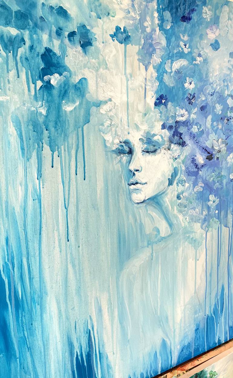 Original Abstract Floral Painting by Aida Hambardzumyan