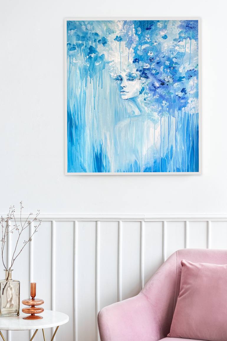 Original Abstract Floral Painting by Aida Hambardzumyan