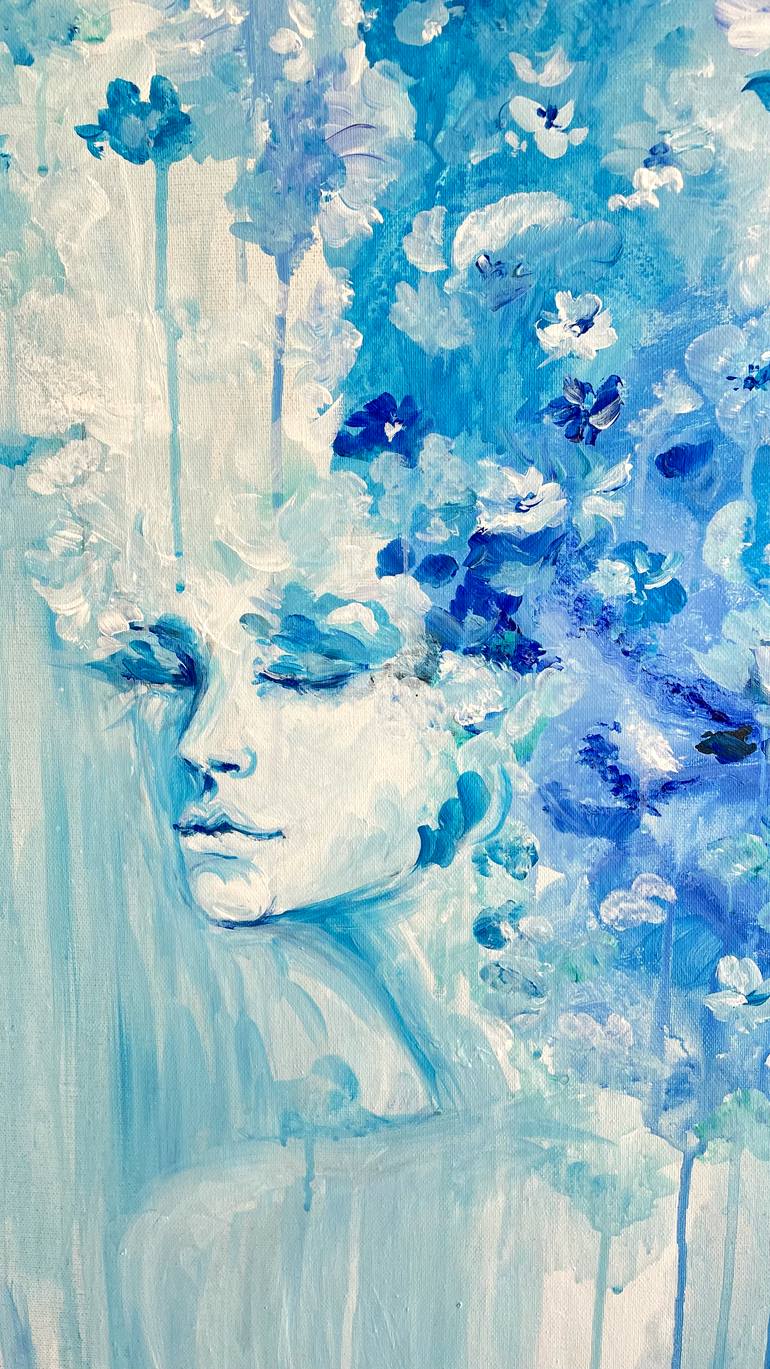 Original Abstract Floral Painting by Aida Hambardzumyan