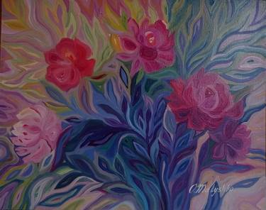 Original Fine Art Floral Paintings by Oleksandra Malyshko