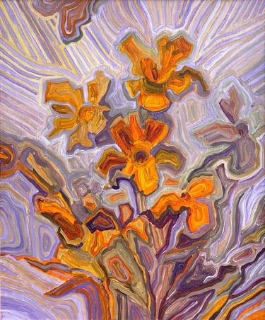 Print of Expressionism Floral Paintings by Oleksandra Malyshko
