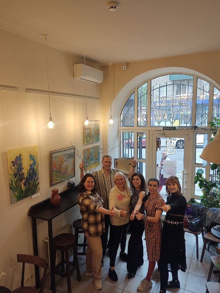 Original Art Deco Floral Painting by Oleksandra Malyshko