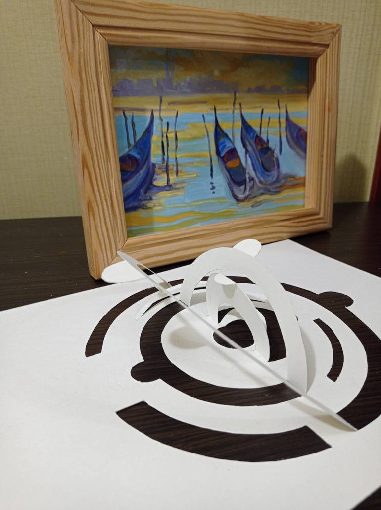 Original Contemporary Boat Painting by Oleksandra Malyshko