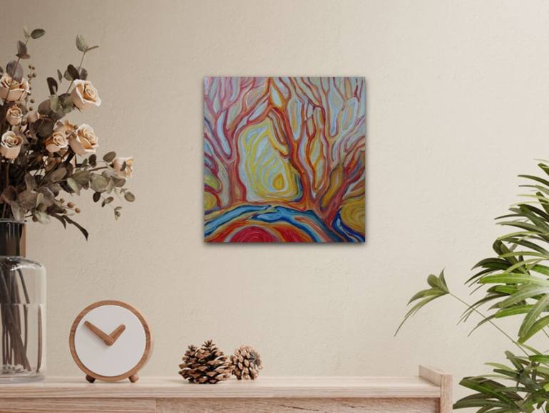 Original Abstract Expressionism Landscape Painting by Oleksandra Malyshko