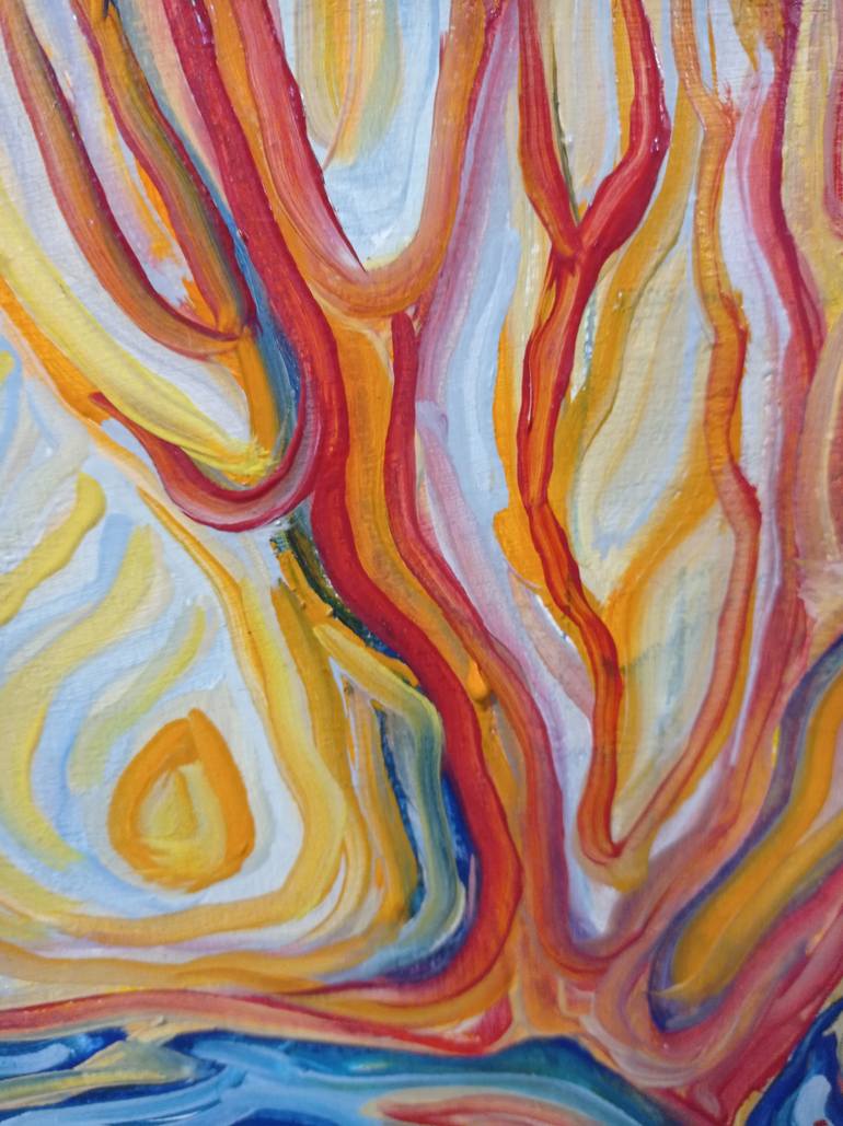 Original Abstract Expressionism Landscape Painting by Oleksandra Malyshko