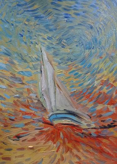 Print of Fine Art Boat Paintings by Oleksandra Malyshko