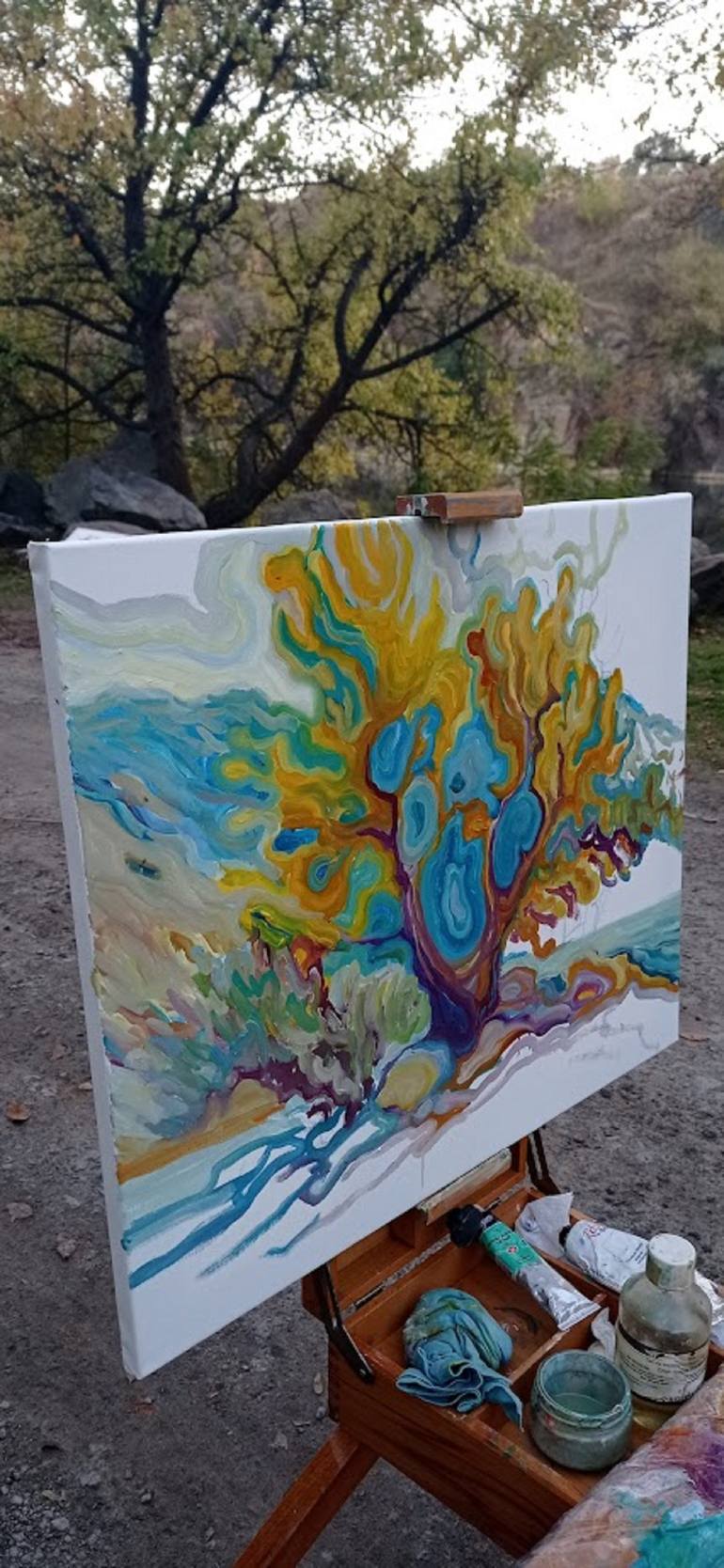Original Contemporary Landscape Painting by Oleksandra Malyshko