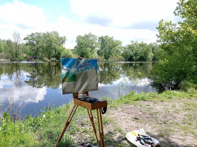 Original Contemporary Landscape Painting by Oleksandra Malyshko