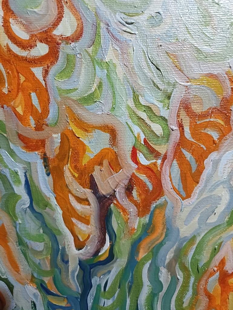 Original Conceptual Floral Painting by Oleksandra Malyshko