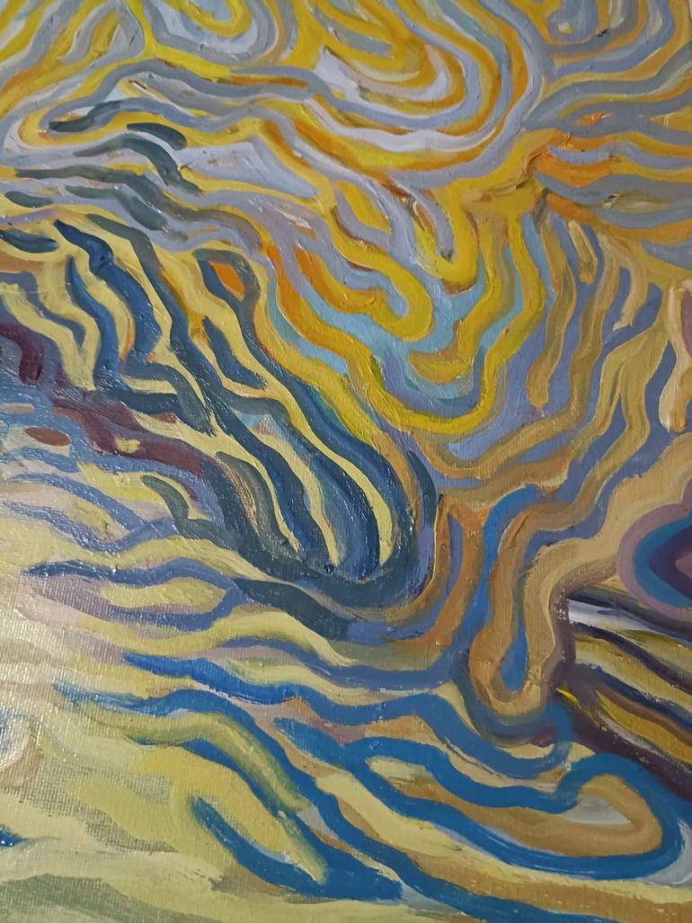 Original Abstract Expressionism Landscape Painting by Oleksandra Malyshko