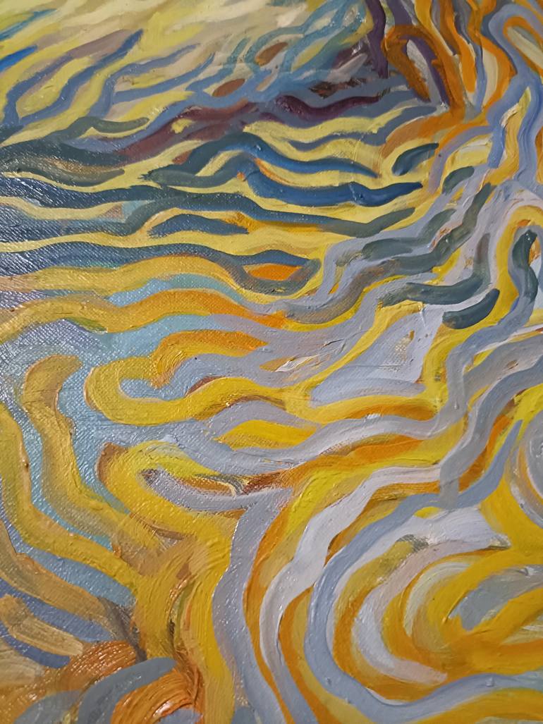 Original Abstract Expressionism Landscape Painting by Oleksandra Malyshko