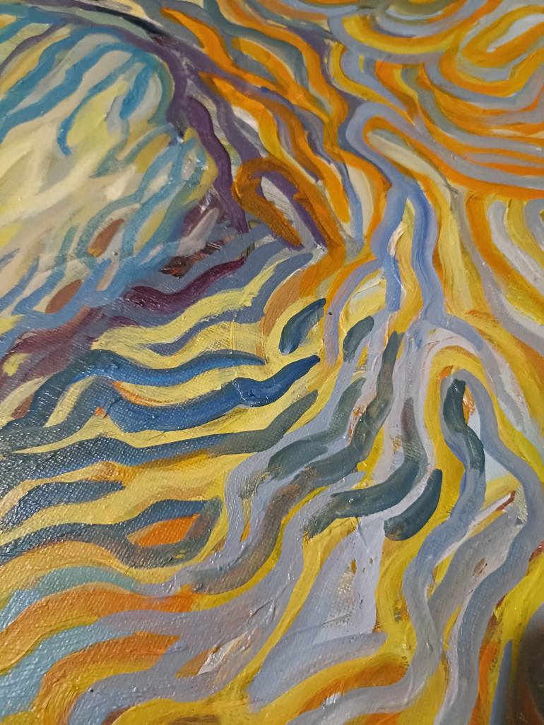 Original Abstract Expressionism Landscape Painting by Oleksandra Malyshko