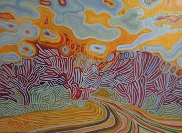 Original Impressionism Landscape Painting by Oleksandra Malyshko