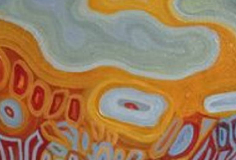 Original Expressionism Landscape Painting by Oleksandra Malyshko